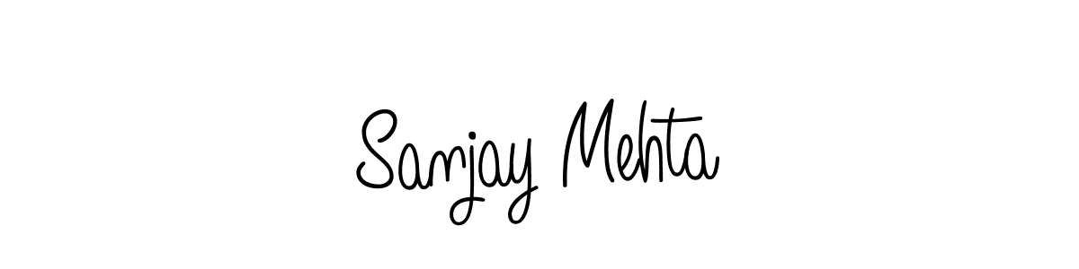 You should practise on your own different ways (Angelique-Rose-font-FFP) to write your name (Sanjay Mehta) in signature. don't let someone else do it for you. Sanjay Mehta signature style 5 images and pictures png