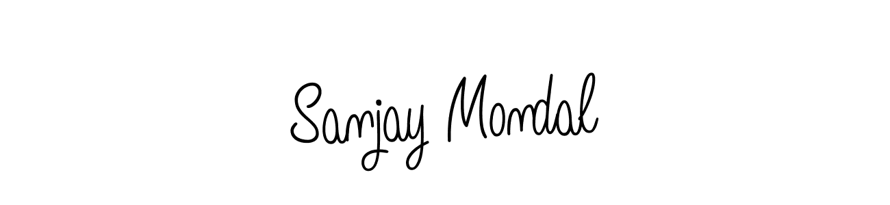 You should practise on your own different ways (Angelique-Rose-font-FFP) to write your name (Sanjay Mondal) in signature. don't let someone else do it for you. Sanjay Mondal signature style 5 images and pictures png