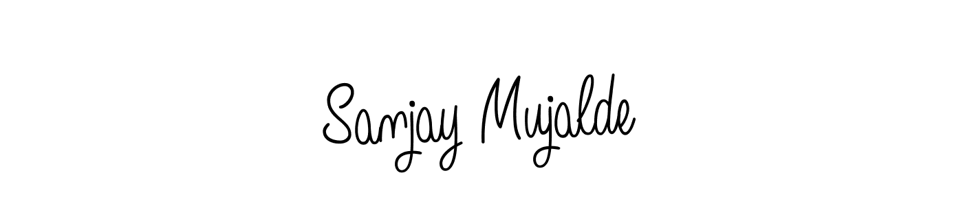 How to make Sanjay Mujalde name signature. Use Angelique-Rose-font-FFP style for creating short signs online. This is the latest handwritten sign. Sanjay Mujalde signature style 5 images and pictures png