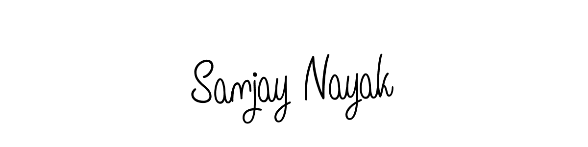 You should practise on your own different ways (Angelique-Rose-font-FFP) to write your name (Sanjay Nayak) in signature. don't let someone else do it for you. Sanjay Nayak signature style 5 images and pictures png