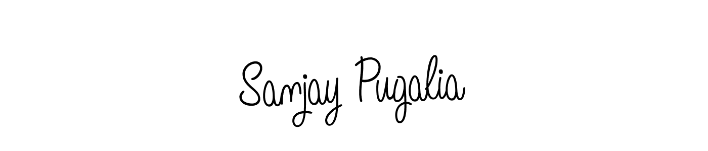 Use a signature maker to create a handwritten signature online. With this signature software, you can design (Angelique-Rose-font-FFP) your own signature for name Sanjay Pugalia. Sanjay Pugalia signature style 5 images and pictures png