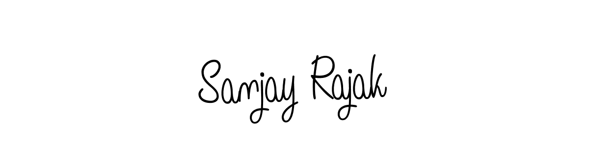 How to make Sanjay Rajak name signature. Use Angelique-Rose-font-FFP style for creating short signs online. This is the latest handwritten sign. Sanjay Rajak signature style 5 images and pictures png