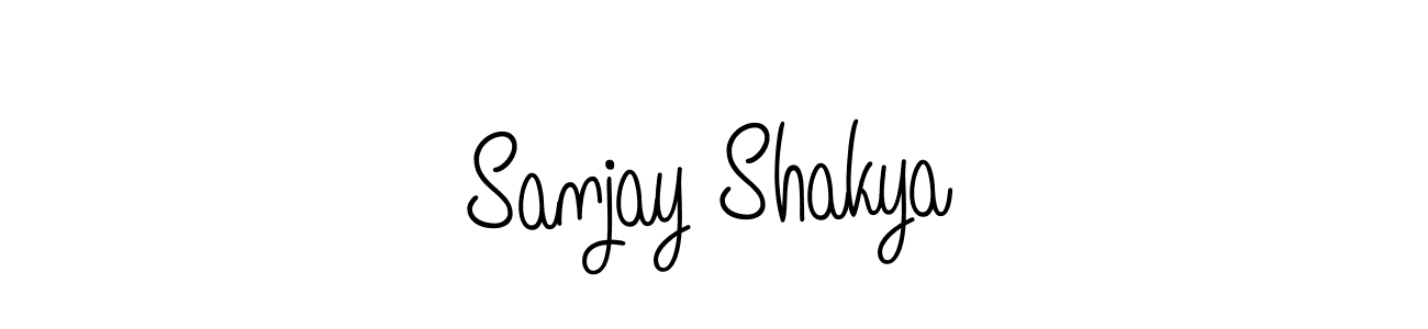 Use a signature maker to create a handwritten signature online. With this signature software, you can design (Angelique-Rose-font-FFP) your own signature for name Sanjay Shakya. Sanjay Shakya signature style 5 images and pictures png