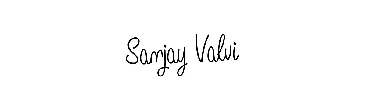 Create a beautiful signature design for name Sanjay Valvi. With this signature (Angelique-Rose-font-FFP) fonts, you can make a handwritten signature for free. Sanjay Valvi signature style 5 images and pictures png
