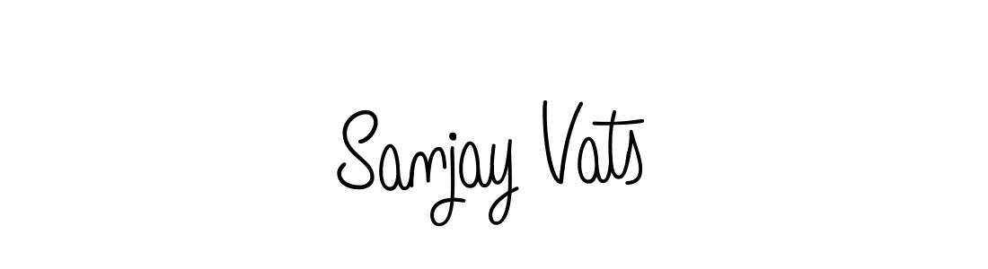 You should practise on your own different ways (Angelique-Rose-font-FFP) to write your name (Sanjay Vats) in signature. don't let someone else do it for you. Sanjay Vats signature style 5 images and pictures png