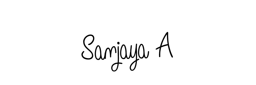 The best way (Angelique-Rose-font-FFP) to make a short signature is to pick only two or three words in your name. The name Sanjaya A include a total of six letters. For converting this name. Sanjaya A signature style 5 images and pictures png