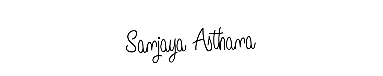 You should practise on your own different ways (Angelique-Rose-font-FFP) to write your name (Sanjaya Asthana) in signature. don't let someone else do it for you. Sanjaya Asthana signature style 5 images and pictures png
