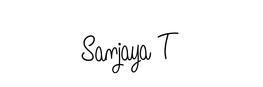 You should practise on your own different ways (Angelique-Rose-font-FFP) to write your name (Sanjaya T) in signature. don't let someone else do it for you. Sanjaya T signature style 5 images and pictures png