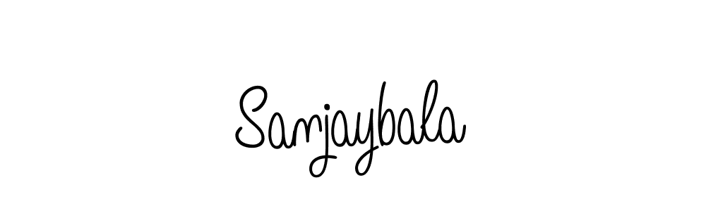 You should practise on your own different ways (Angelique-Rose-font-FFP) to write your name (Sanjaybala) in signature. don't let someone else do it for you. Sanjaybala signature style 5 images and pictures png