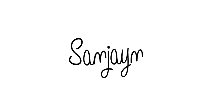 Use a signature maker to create a handwritten signature online. With this signature software, you can design (Angelique-Rose-font-FFP) your own signature for name Sanjayn. Sanjayn signature style 5 images and pictures png