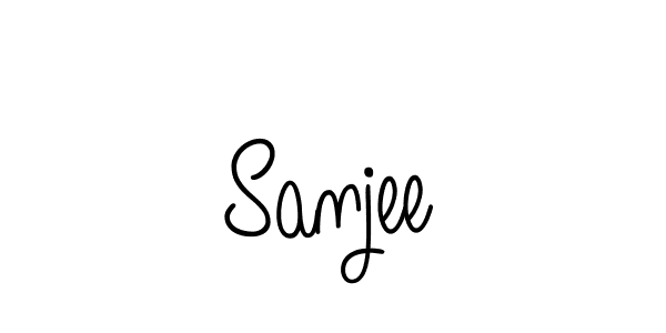 Use a signature maker to create a handwritten signature online. With this signature software, you can design (Angelique-Rose-font-FFP) your own signature for name Sanjee. Sanjee signature style 5 images and pictures png