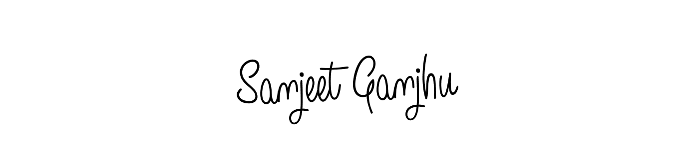 This is the best signature style for the Sanjeet Ganjhu name. Also you like these signature font (Angelique-Rose-font-FFP). Mix name signature. Sanjeet Ganjhu signature style 5 images and pictures png