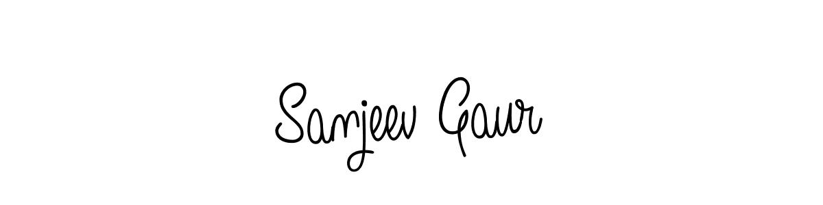 The best way (Angelique-Rose-font-FFP) to make a short signature is to pick only two or three words in your name. The name Sanjeev Gaur include a total of six letters. For converting this name. Sanjeev Gaur signature style 5 images and pictures png