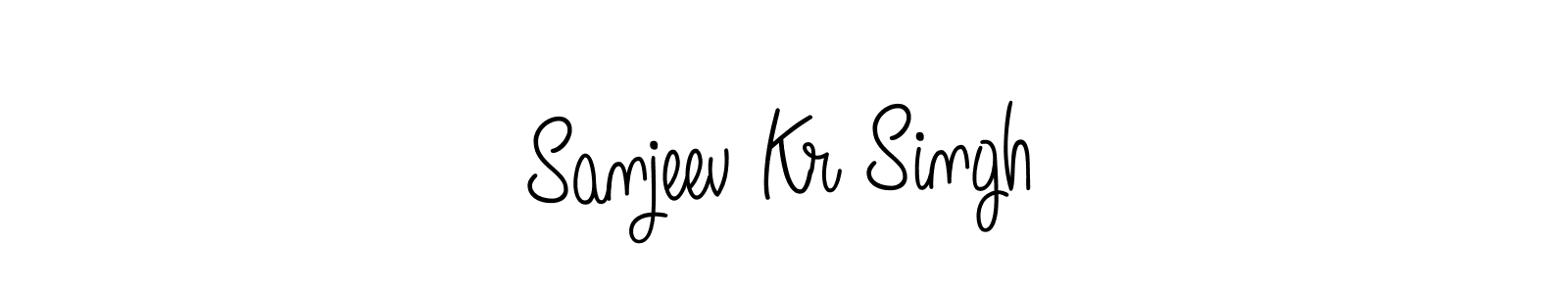 You should practise on your own different ways (Angelique-Rose-font-FFP) to write your name (Sanjeev Kr Singh) in signature. don't let someone else do it for you. Sanjeev Kr Singh signature style 5 images and pictures png