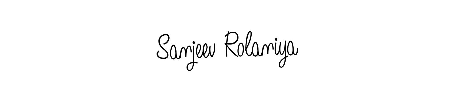 How to make Sanjeev Rolaniya name signature. Use Angelique-Rose-font-FFP style for creating short signs online. This is the latest handwritten sign. Sanjeev Rolaniya signature style 5 images and pictures png