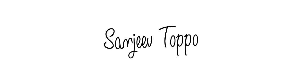 You should practise on your own different ways (Angelique-Rose-font-FFP) to write your name (Sanjeev Toppo) in signature. don't let someone else do it for you. Sanjeev Toppo signature style 5 images and pictures png