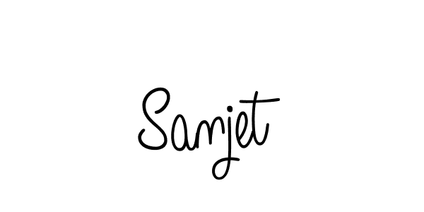 Design your own signature with our free online signature maker. With this signature software, you can create a handwritten (Angelique-Rose-font-FFP) signature for name Sanjet. Sanjet signature style 5 images and pictures png