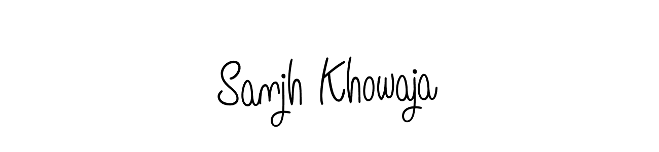 This is the best signature style for the Sanjh Khowaja name. Also you like these signature font (Angelique-Rose-font-FFP). Mix name signature. Sanjh Khowaja signature style 5 images and pictures png