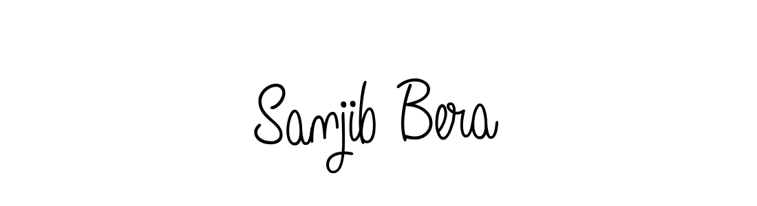 The best way (Angelique-Rose-font-FFP) to make a short signature is to pick only two or three words in your name. The name Sanjib Bera include a total of six letters. For converting this name. Sanjib Bera signature style 5 images and pictures png