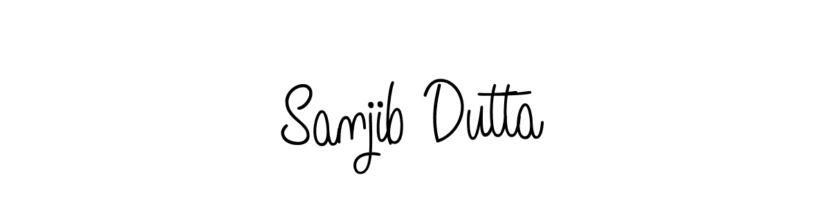 The best way (Angelique-Rose-font-FFP) to make a short signature is to pick only two or three words in your name. The name Sanjib Dutta include a total of six letters. For converting this name. Sanjib Dutta signature style 5 images and pictures png