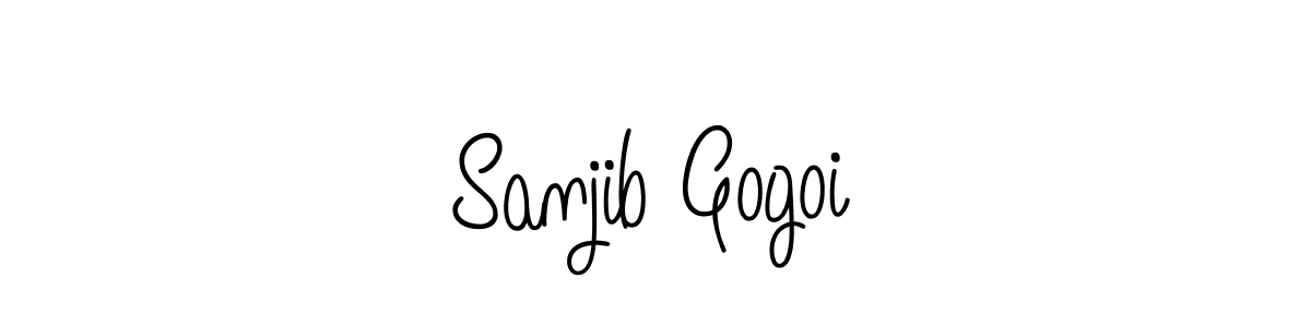 Use a signature maker to create a handwritten signature online. With this signature software, you can design (Angelique-Rose-font-FFP) your own signature for name Sanjib Gogoi. Sanjib Gogoi signature style 5 images and pictures png