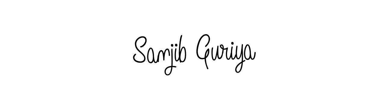 Use a signature maker to create a handwritten signature online. With this signature software, you can design (Angelique-Rose-font-FFP) your own signature for name Sanjib Guriya. Sanjib Guriya signature style 5 images and pictures png