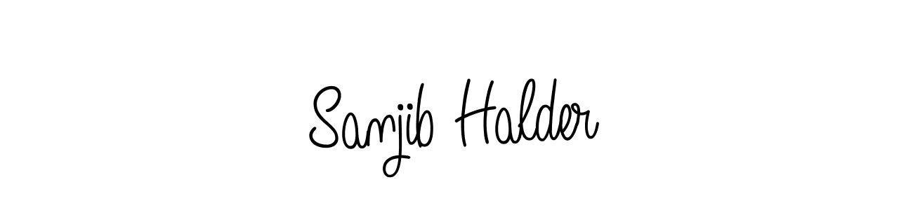 How to make Sanjib Halder name signature. Use Angelique-Rose-font-FFP style for creating short signs online. This is the latest handwritten sign. Sanjib Halder signature style 5 images and pictures png