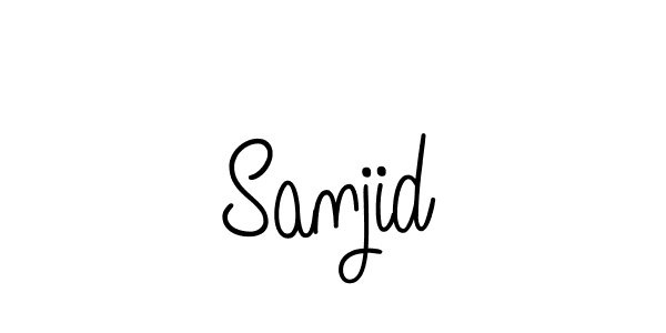 How to make Sanjid name signature. Use Angelique-Rose-font-FFP style for creating short signs online. This is the latest handwritten sign. Sanjid signature style 5 images and pictures png