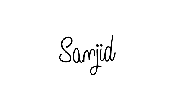 Use a signature maker to create a handwritten signature online. With this signature software, you can design (Angelique-Rose-font-FFP) your own signature for name Sanjid. Sanjid signature style 5 images and pictures png
