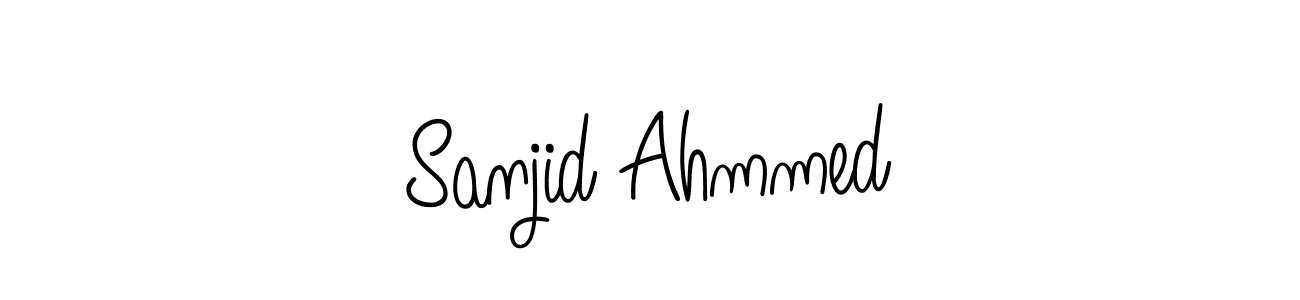 Use a signature maker to create a handwritten signature online. With this signature software, you can design (Angelique-Rose-font-FFP) your own signature for name Sanjid Ahmmed. Sanjid Ahmmed signature style 5 images and pictures png