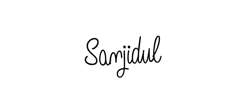 if you are searching for the best signature style for your name Sanjidul. so please give up your signature search. here we have designed multiple signature styles  using Angelique-Rose-font-FFP. Sanjidul signature style 5 images and pictures png