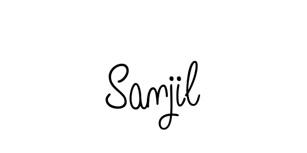 How to Draw Sanjil signature style? Angelique-Rose-font-FFP is a latest design signature styles for name Sanjil. Sanjil signature style 5 images and pictures png