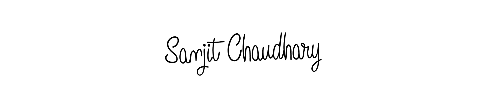 Sanjit Chaudhary stylish signature style. Best Handwritten Sign (Angelique-Rose-font-FFP) for my name. Handwritten Signature Collection Ideas for my name Sanjit Chaudhary. Sanjit Chaudhary signature style 5 images and pictures png