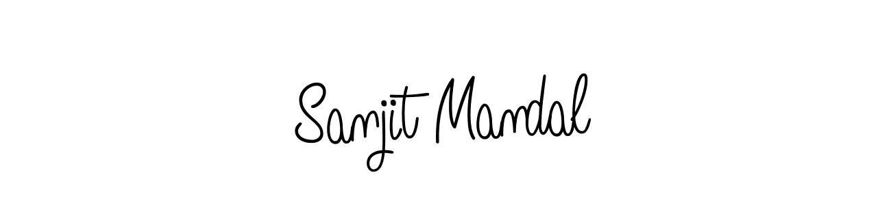 Make a beautiful signature design for name Sanjit Mandal. With this signature (Angelique-Rose-font-FFP) style, you can create a handwritten signature for free. Sanjit Mandal signature style 5 images and pictures png