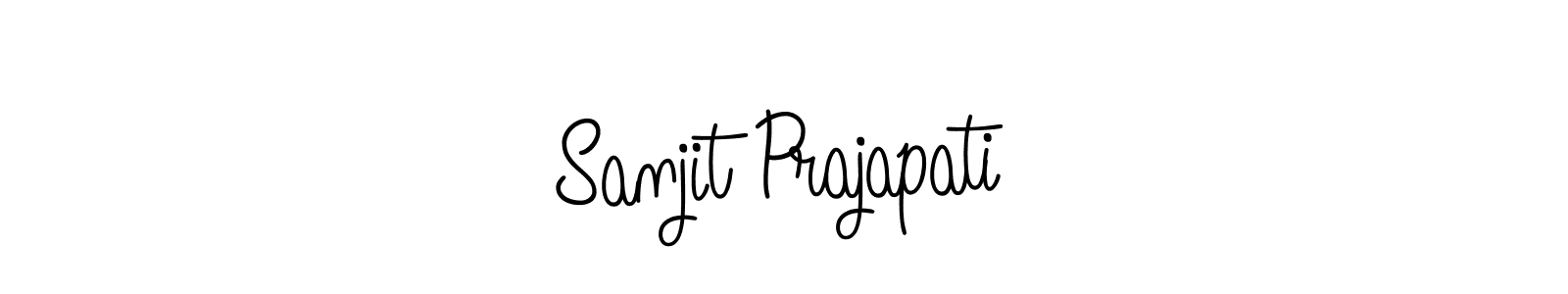 Use a signature maker to create a handwritten signature online. With this signature software, you can design (Angelique-Rose-font-FFP) your own signature for name Sanjit Prajapati. Sanjit Prajapati signature style 5 images and pictures png