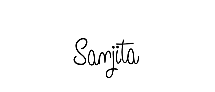 How to make Sanjita signature? Angelique-Rose-font-FFP is a professional autograph style. Create handwritten signature for Sanjita name. Sanjita signature style 5 images and pictures png