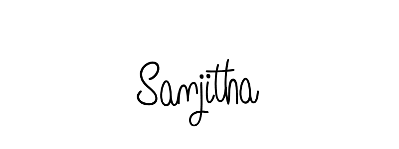 Create a beautiful signature design for name Sanjitha. With this signature (Angelique-Rose-font-FFP) fonts, you can make a handwritten signature for free. Sanjitha signature style 5 images and pictures png