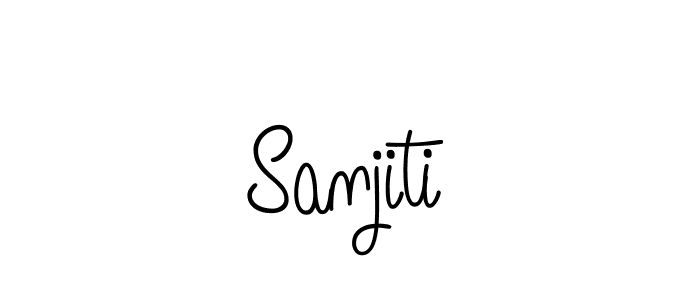 Use a signature maker to create a handwritten signature online. With this signature software, you can design (Angelique-Rose-font-FFP) your own signature for name Sanjiti. Sanjiti signature style 5 images and pictures png
