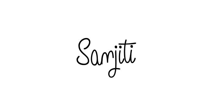 Use a signature maker to create a handwritten signature online. With this signature software, you can design (Angelique-Rose-font-FFP) your own signature for name Sanjiti. Sanjiti signature style 5 images and pictures png