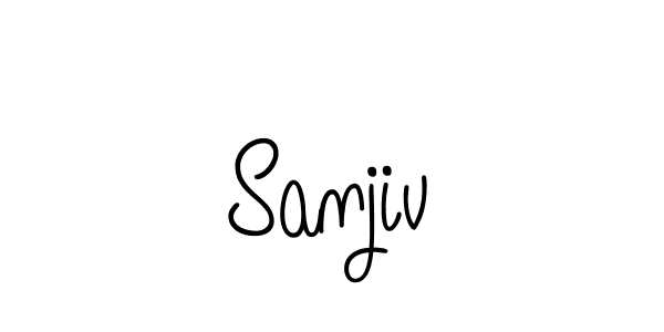 Use a signature maker to create a handwritten signature online. With this signature software, you can design (Angelique-Rose-font-FFP) your own signature for name Sanjiv. Sanjiv signature style 5 images and pictures png