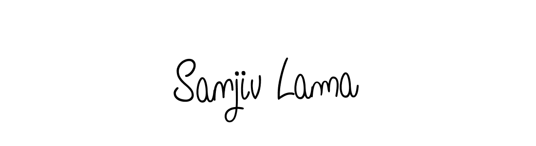 Sanjiv Lama stylish signature style. Best Handwritten Sign (Angelique-Rose-font-FFP) for my name. Handwritten Signature Collection Ideas for my name Sanjiv Lama. Sanjiv Lama signature style 5 images and pictures png