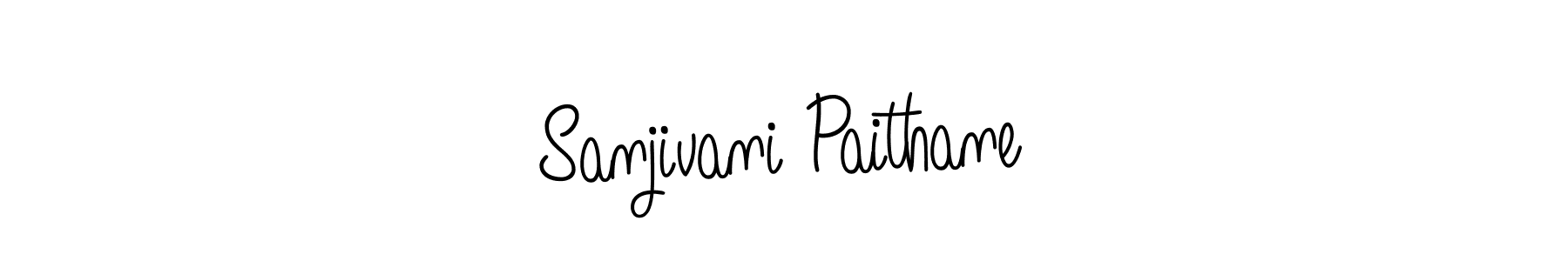 Use a signature maker to create a handwritten signature online. With this signature software, you can design (Angelique-Rose-font-FFP) your own signature for name Sanjivani Paithane. Sanjivani Paithane signature style 5 images and pictures png