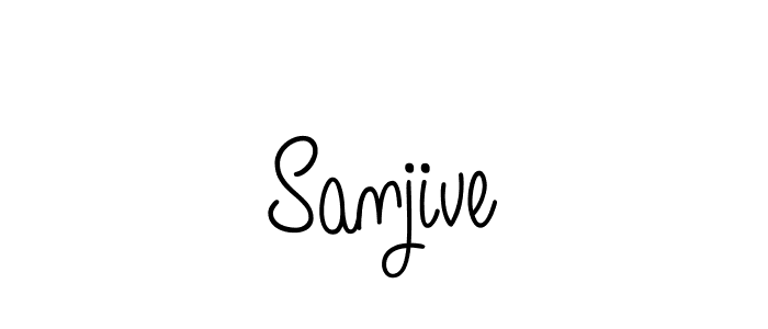 Make a beautiful signature design for name Sanjive. With this signature (Angelique-Rose-font-FFP) style, you can create a handwritten signature for free. Sanjive signature style 5 images and pictures png