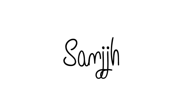 How to make Sanjjh name signature. Use Angelique-Rose-font-FFP style for creating short signs online. This is the latest handwritten sign. Sanjjh signature style 5 images and pictures png