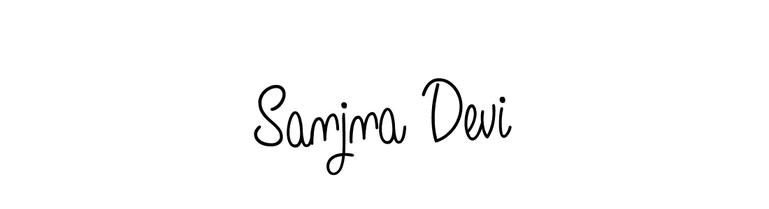 Use a signature maker to create a handwritten signature online. With this signature software, you can design (Angelique-Rose-font-FFP) your own signature for name Sanjna Devi. Sanjna Devi signature style 5 images and pictures png