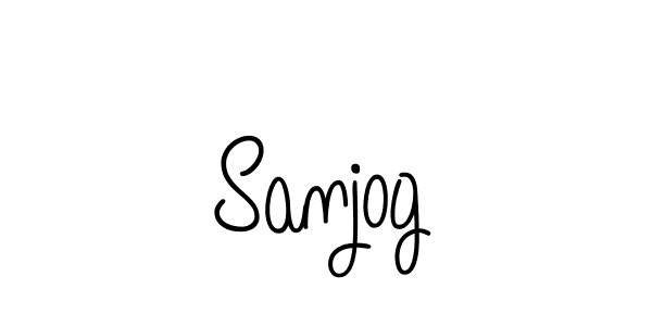 How to make Sanjog name signature. Use Angelique-Rose-font-FFP style for creating short signs online. This is the latest handwritten sign. Sanjog signature style 5 images and pictures png