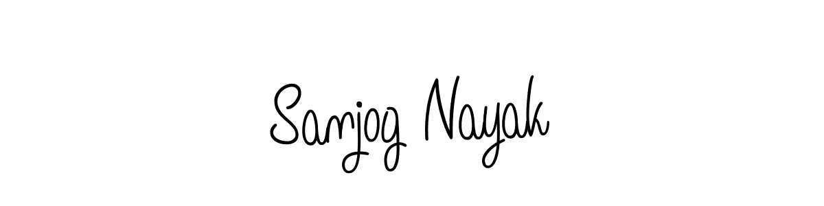 You should practise on your own different ways (Angelique-Rose-font-FFP) to write your name (Sanjog Nayak) in signature. don't let someone else do it for you. Sanjog Nayak signature style 5 images and pictures png
