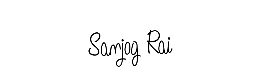 How to make Sanjog Rai name signature. Use Angelique-Rose-font-FFP style for creating short signs online. This is the latest handwritten sign. Sanjog Rai signature style 5 images and pictures png