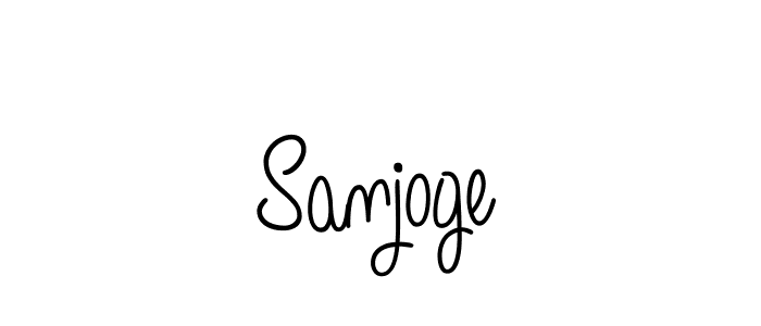 You should practise on your own different ways (Angelique-Rose-font-FFP) to write your name (Sanjoge) in signature. don't let someone else do it for you. Sanjoge signature style 5 images and pictures png