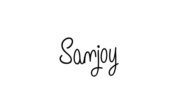 Use a signature maker to create a handwritten signature online. With this signature software, you can design (Angelique-Rose-font-FFP) your own signature for name Sanjoy. Sanjoy signature style 5 images and pictures png
